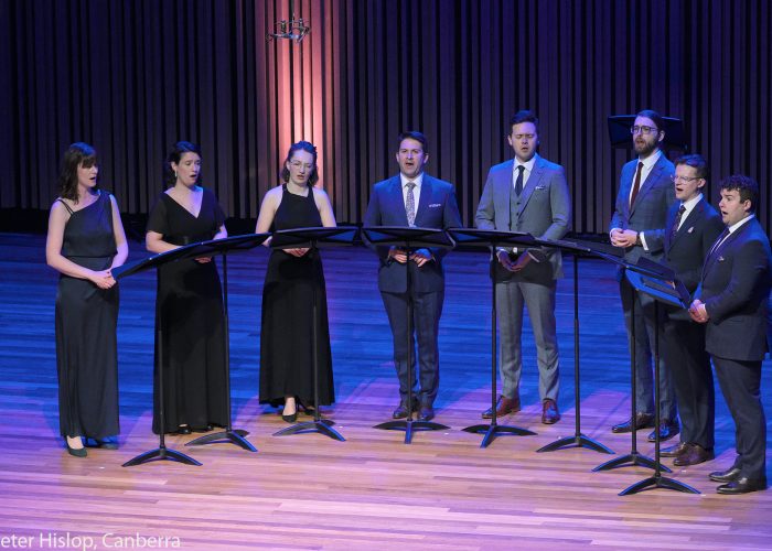 Let My Love Be Heard. Voces8 with Jack Liebeck. 

Photo by Peter Hislop